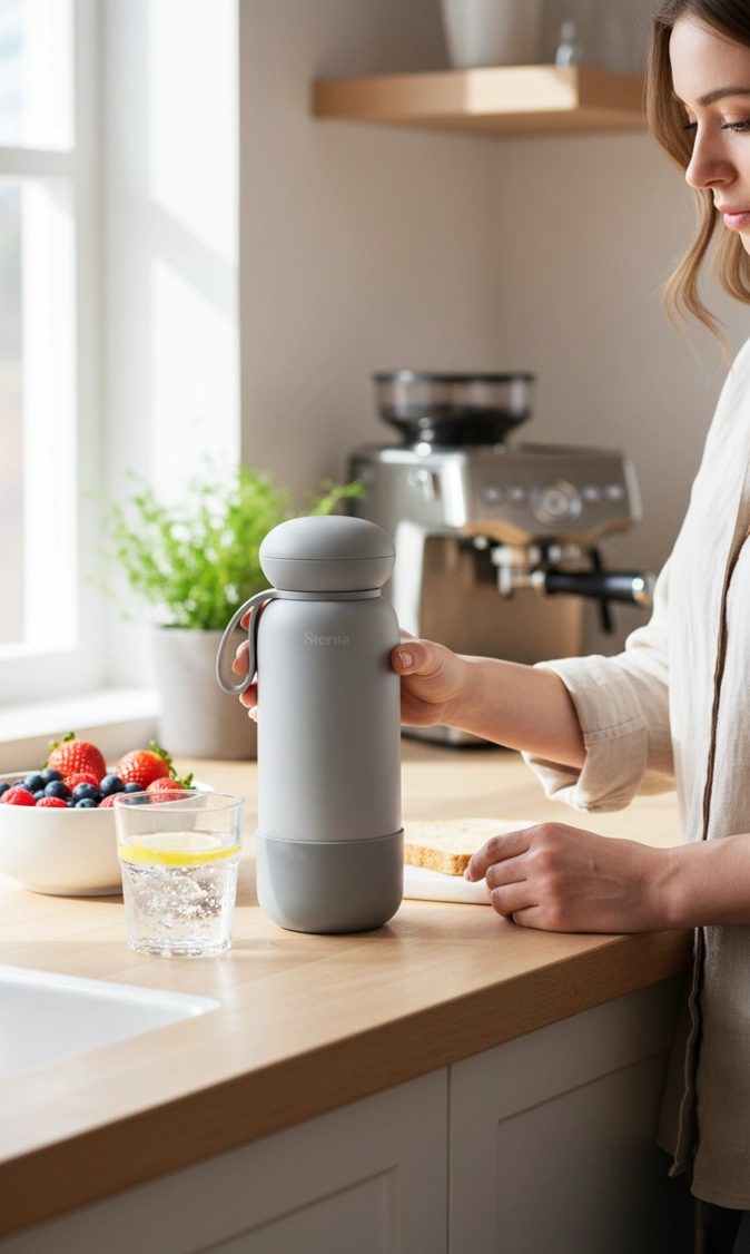 Sterna Aura – Stone Grey | Gün Boyu Sıcak & Soğuk Termos 740 ml