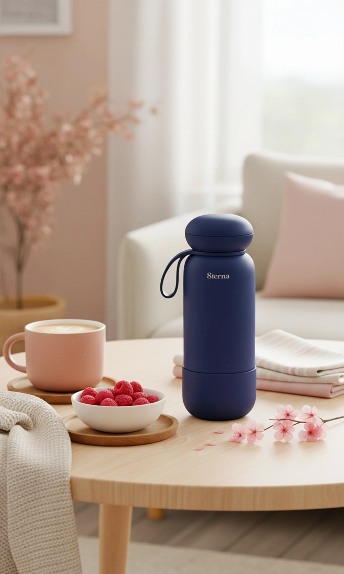 Sterna Aura – Midnight Blue | Gün Boyu Sıcak & Soğuk Termos 740 ml