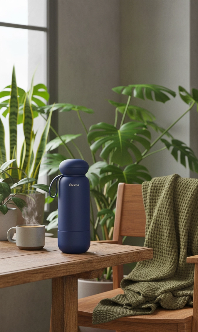 Sterna Aura – Midnight Blue | Gün Boyu Sıcak & Soğuk Termos 740 ml