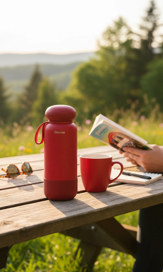 Sterna Aura – Ruby Red | Gün Boyu Sıcak & Soğuk Termos 740 ml