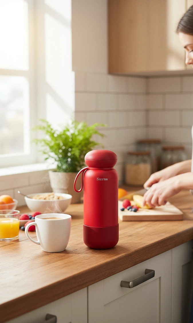 Sterna Aura – Ruby Red | Gün Boyu Sıcak & Soğuk Termos 740 ml