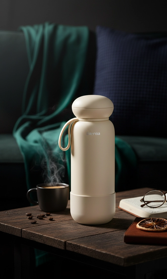 Sterna Aura – Ivory White | Gün Boyu Sıcak & Soğuk Termos 740 ml