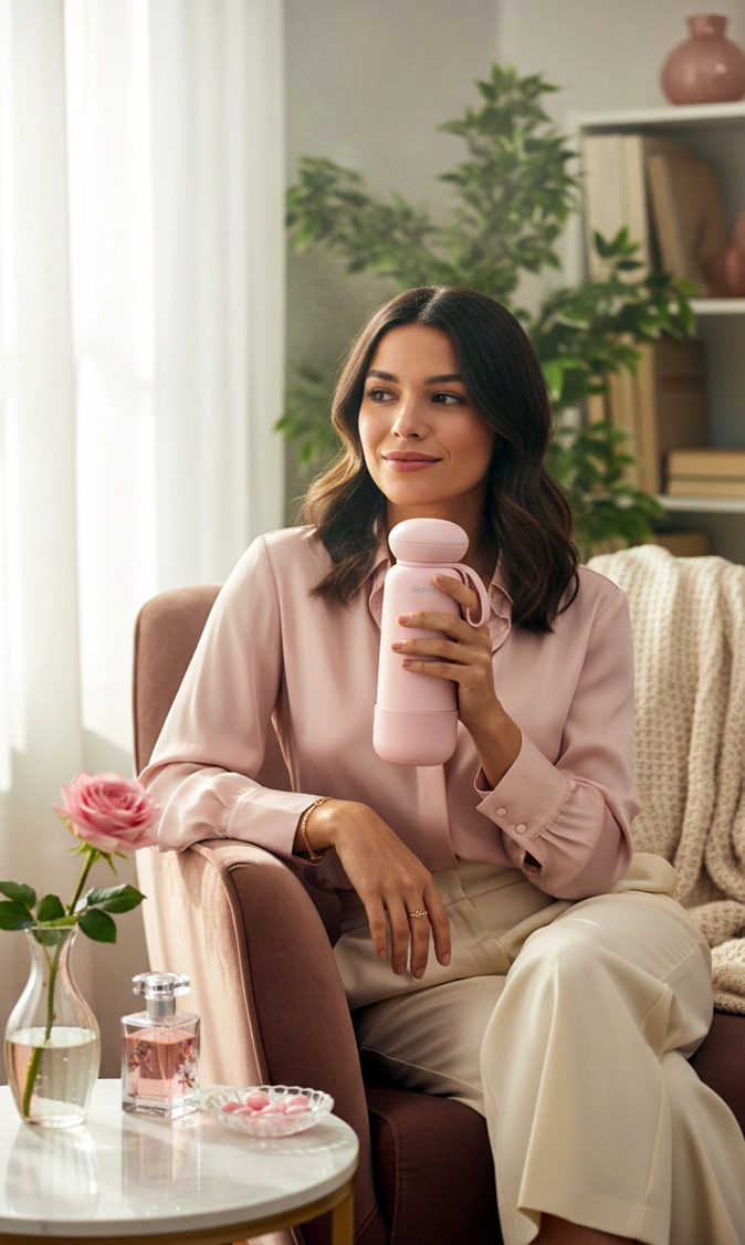 Sterna Aura – Soft Pink | Gün Boyu Sıcak & Soğuk Termos 740 ml