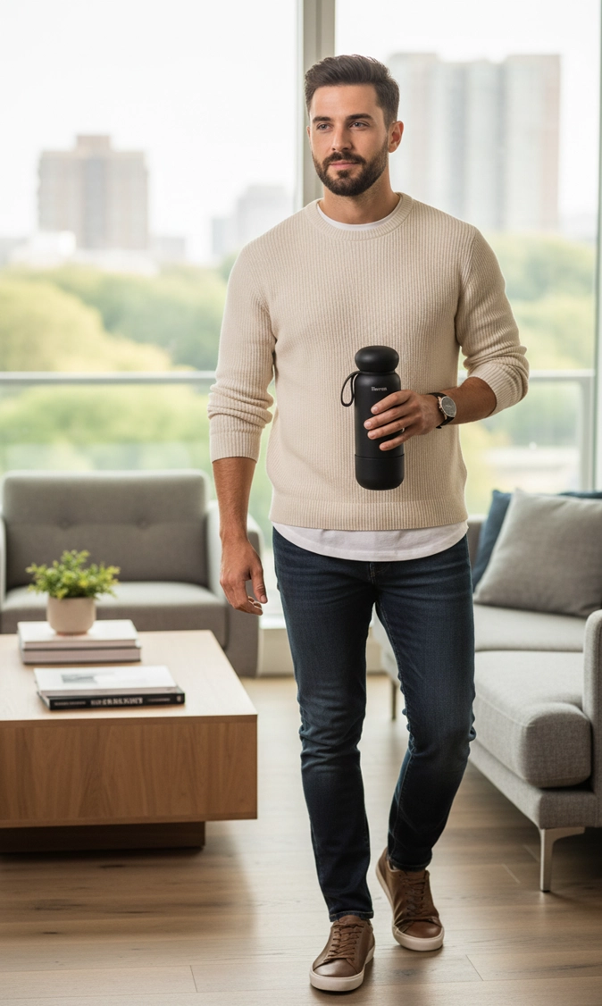 Sterna Aura – Onyx Black | Gün Boyu Sıcak & Soğuk Termos 740 ml