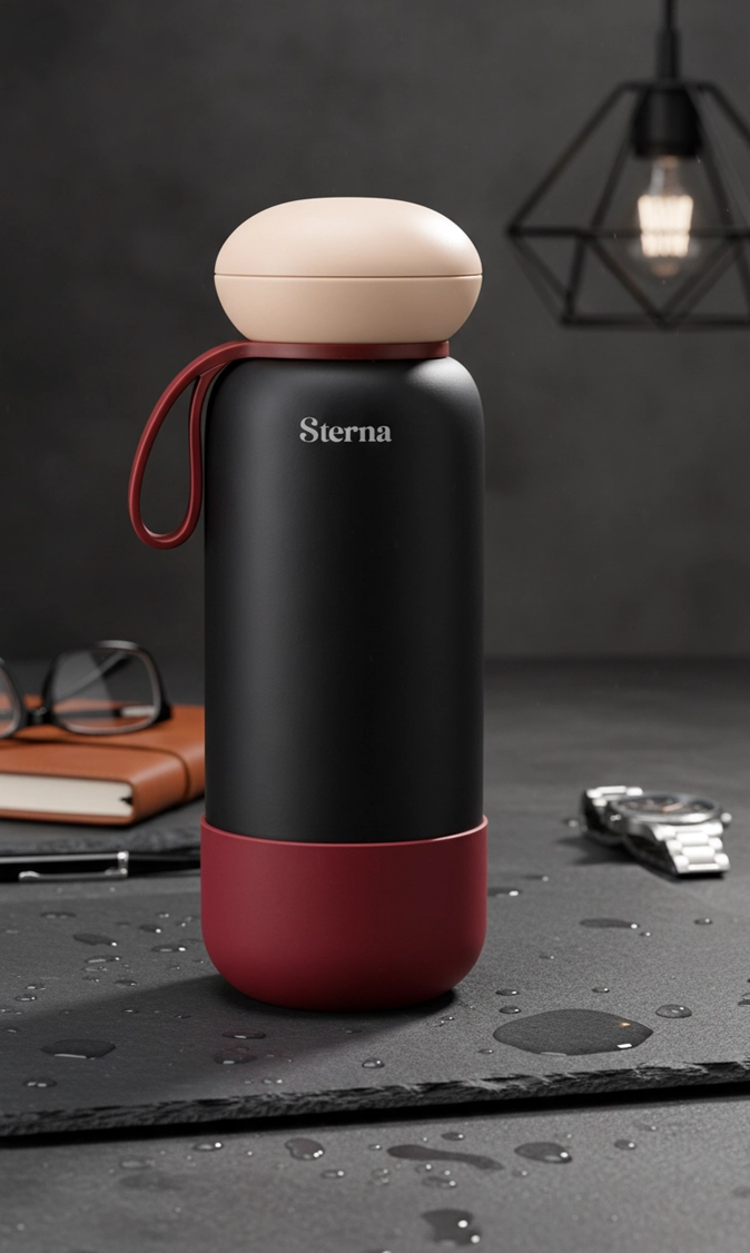 Sterna Aura – Noir Burgundy | Gün Boyu Sıcak & Soğuk Termos 740 ml