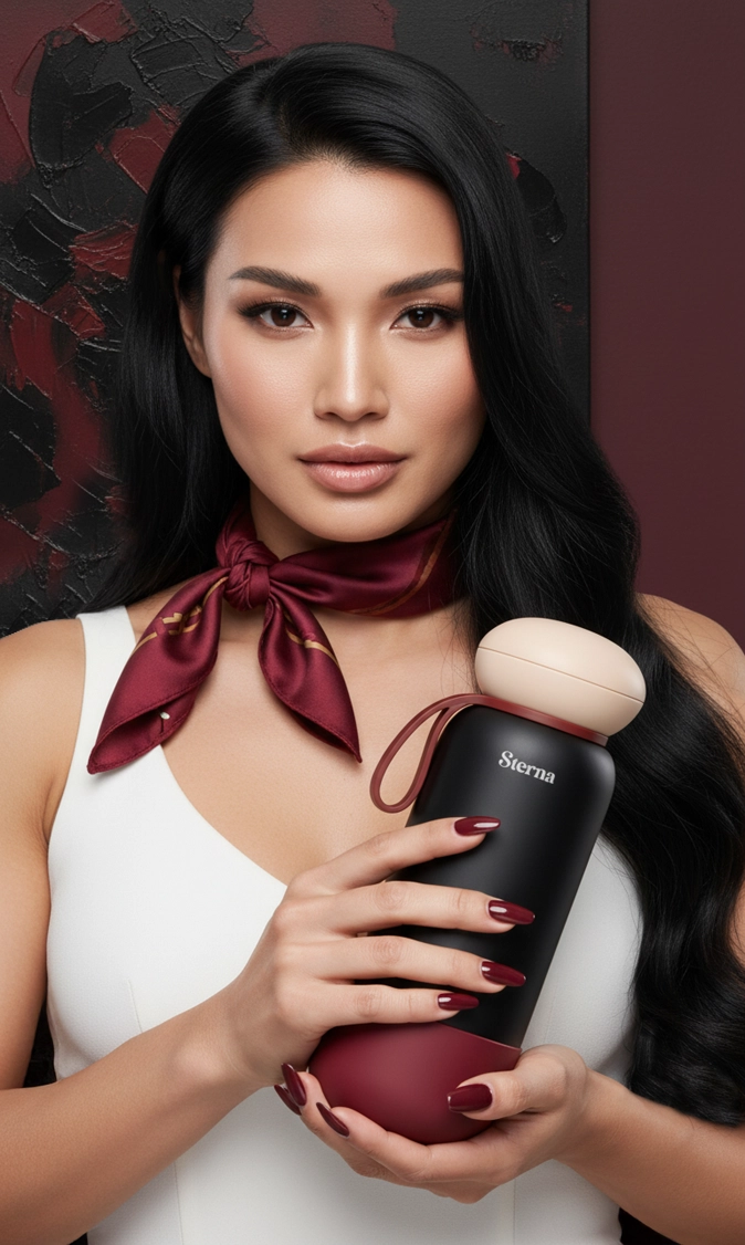Sterna Aura – Noir Burgundy | Gün Boyu Sıcak & Soğuk Termos 740 ml