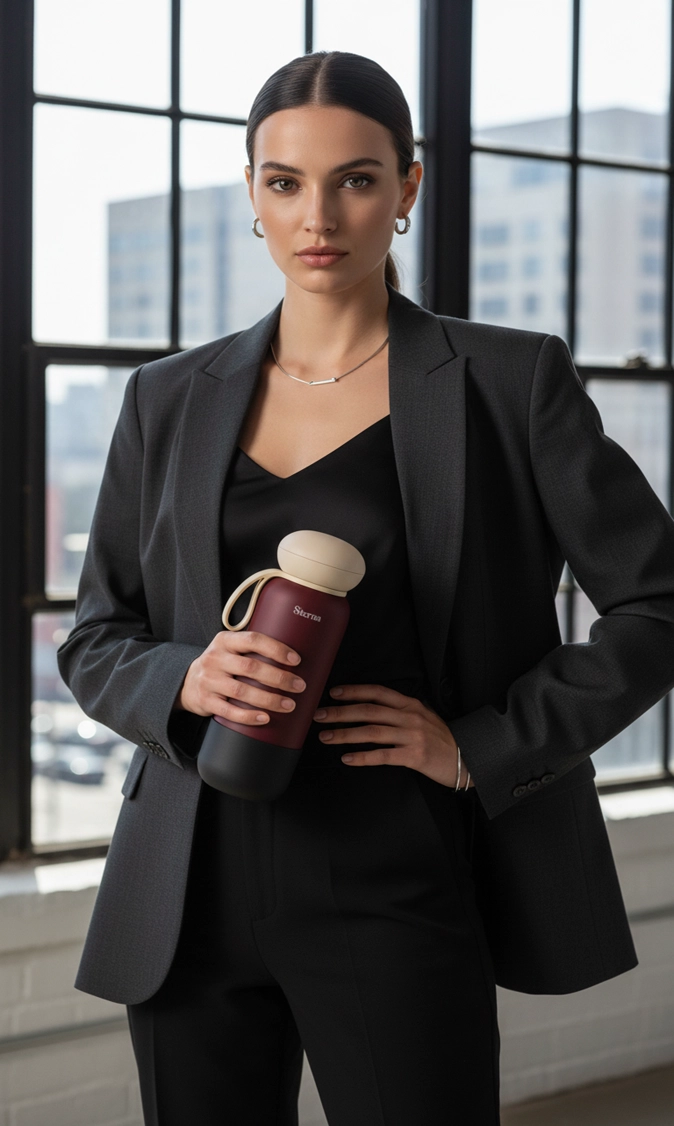 Sterna Aura – Burgundy Cream | Gün Boyu Sıcak & Soğuk Termos 740 ml