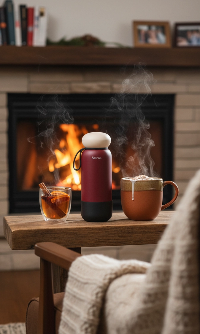 Sterna Aura – Burgundy Noir | Gün Boyu Sıcak & Soğuk Termos 740 ml