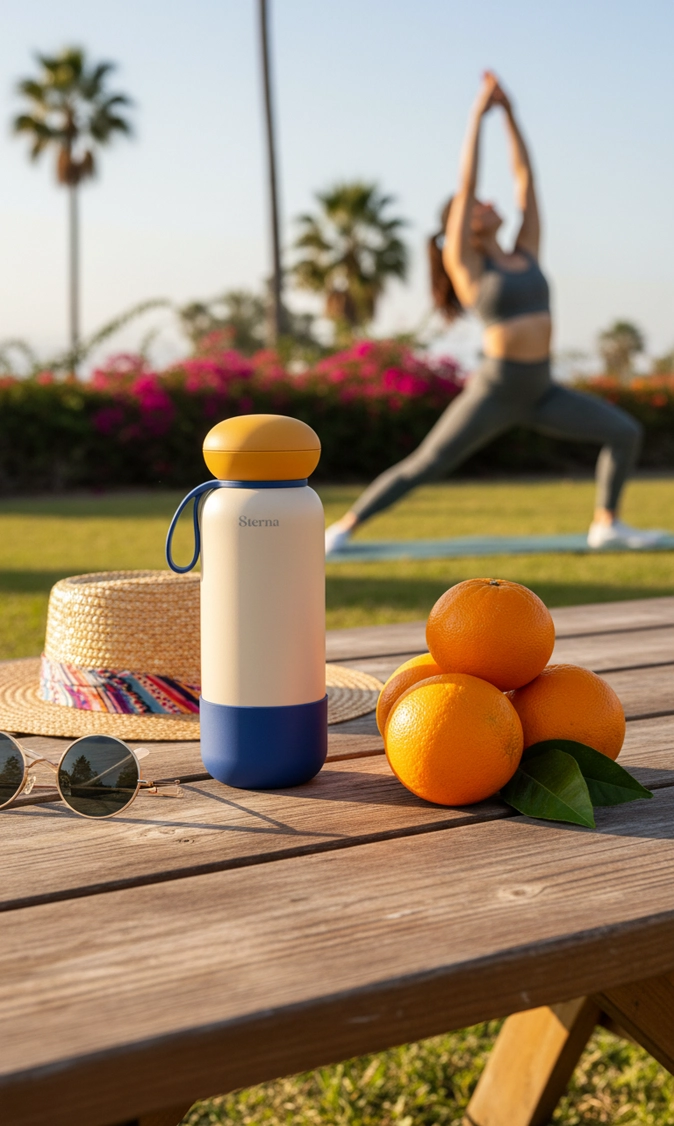Sterna Aura – Mustard Blue | Gün Boyu Sıcak & Soğuk Termos 740 ml