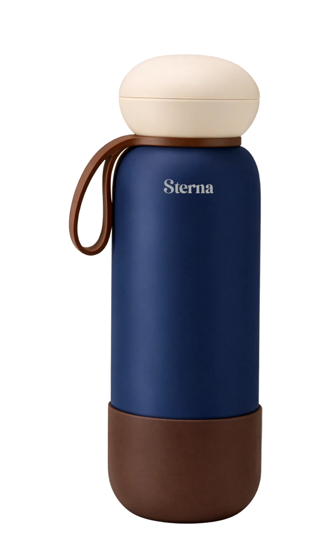 Sterna Aura – Navy Cream | Gün Boyu Sıcak & Soğuk Termos 740 ml