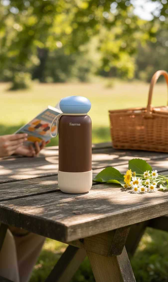 Sterna Aura – Sky Cocoa | Gün Boyu Sıcak & Soğuk Termos 740 ml