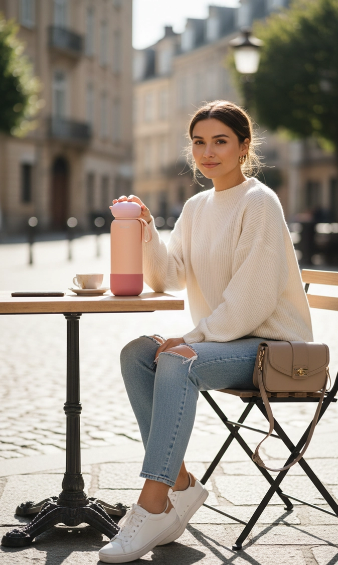 Sterna Aura - Blush Peach | Gün Boyu Sıcak & Soğuk Termos 740 ml
