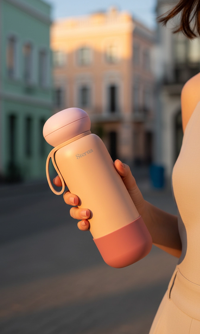 Sterna Aura - Blush Peach | Gün Boyu Sıcak & Soğuk Termos 740 ml