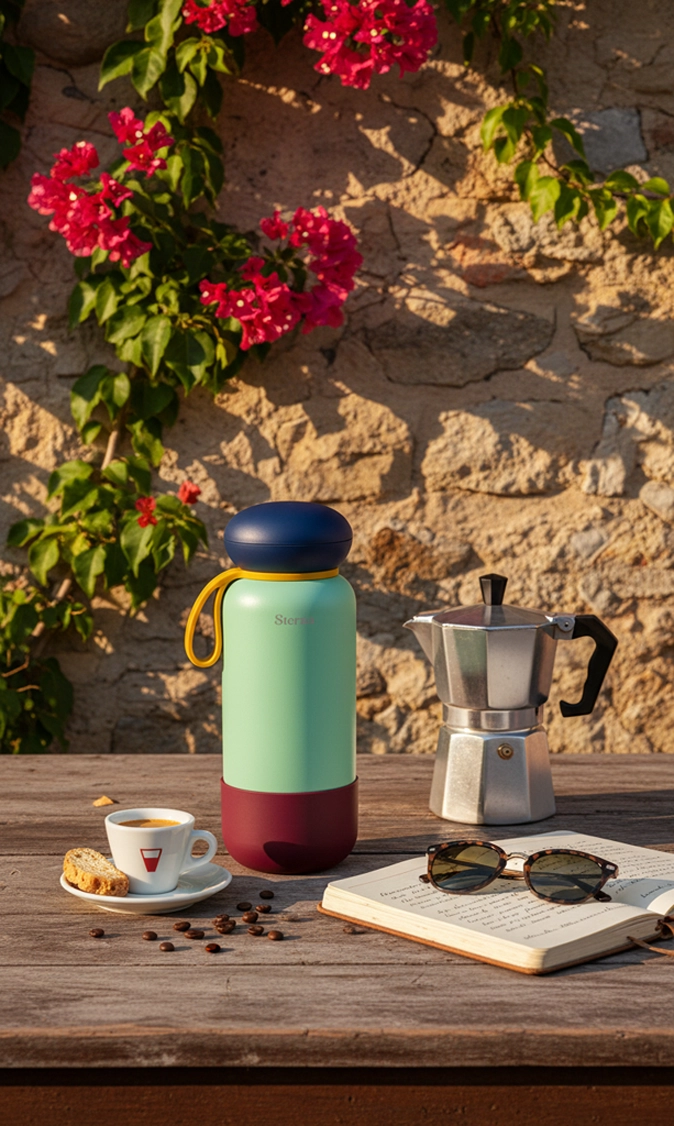 Sterna Aura –Mint Bordeaux | Gün Boyu Sıcak & Soğuk Termos 740 ml