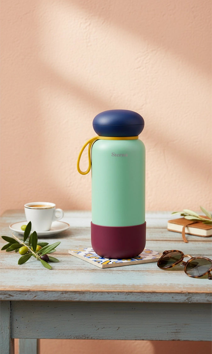Sterna Aura –Mint Bordeaux | Gün Boyu Sıcak & Soğuk Termos 740 ml