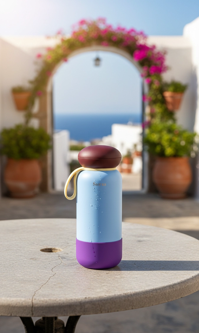 Sterna Aura – Azure Bordeaux | Gün Boyu Sıcak & Soğuk Termos 740 ml