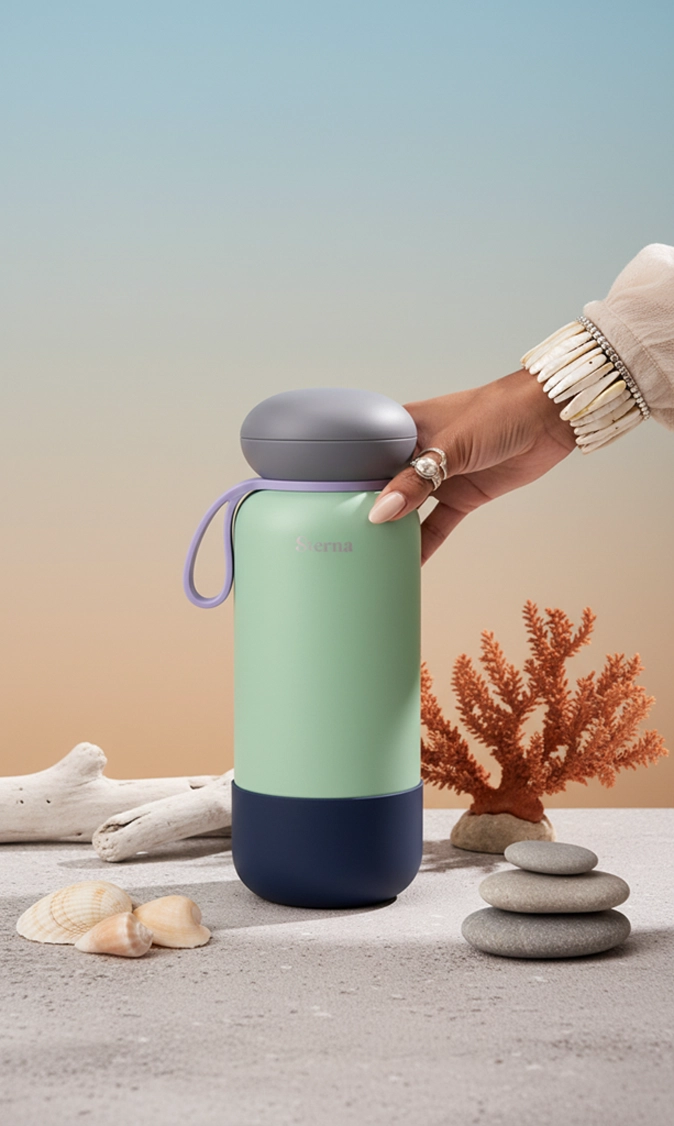 Sterna Aura – Sage Navy | Gün Boyu Sıcak & Soğuk Termos 740 ml