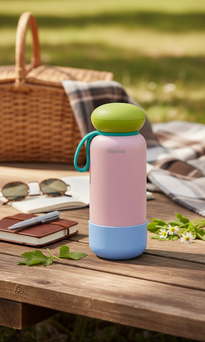 Sterna Aura – Rose Aqua | Gün Boyu Sıcak & Soğuk Termos 740 ml
